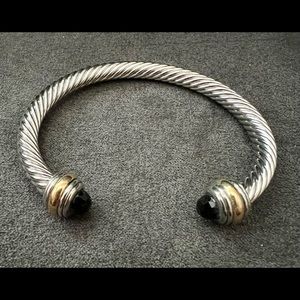 Brand new adjustable black crystal cable bracelet.